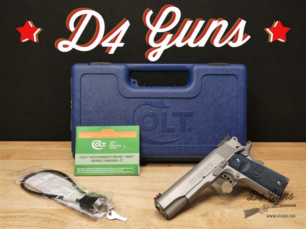 Colt Government Gold Cup Lite Trophy 1911 Stainless - .45 ACP -Series 70 -C-img-0
