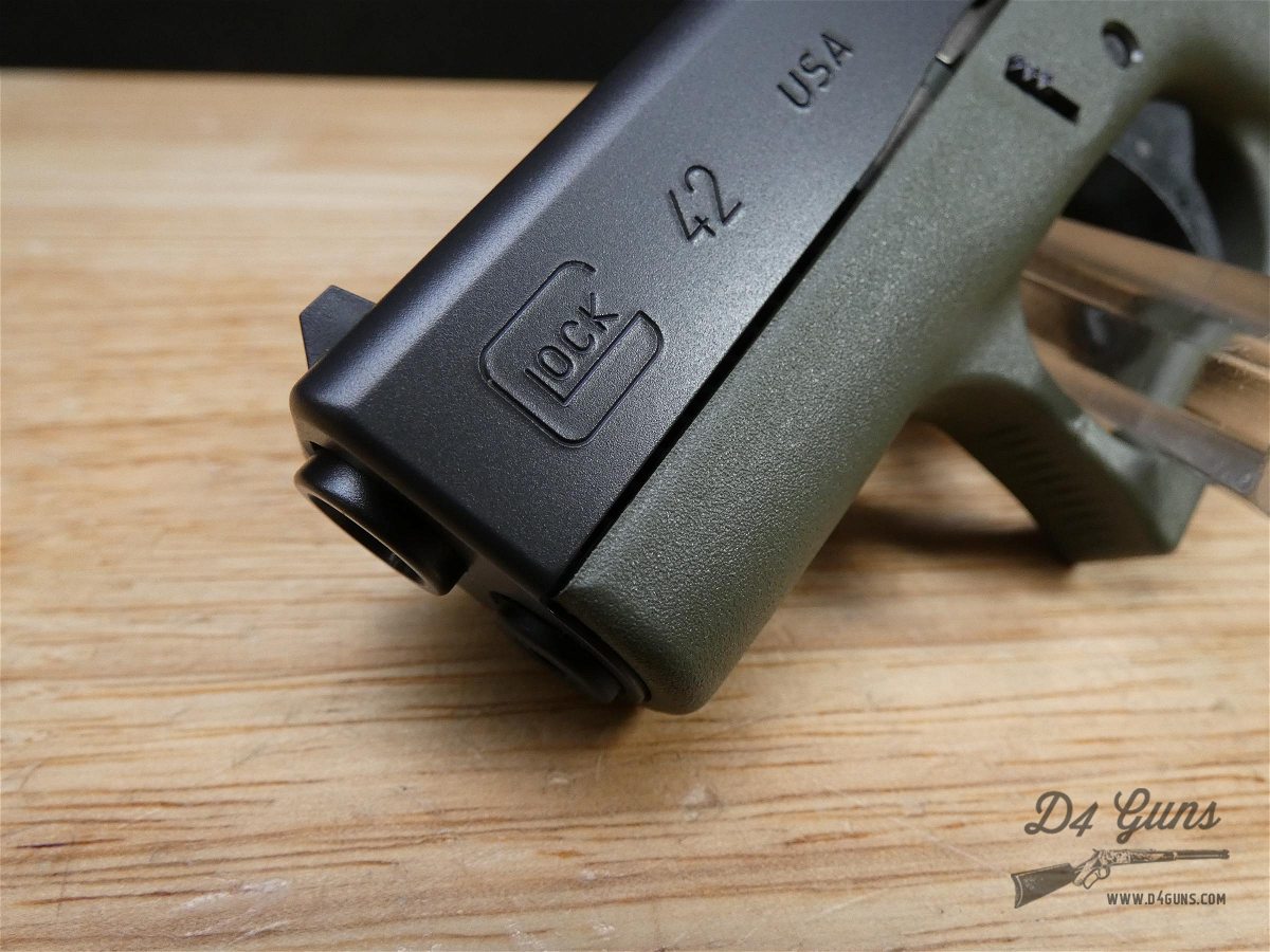 Glock 42 - .380 ACP - USA - G42 - w/ OG Case & 2 Mags - OD Green - Holster!-img-4