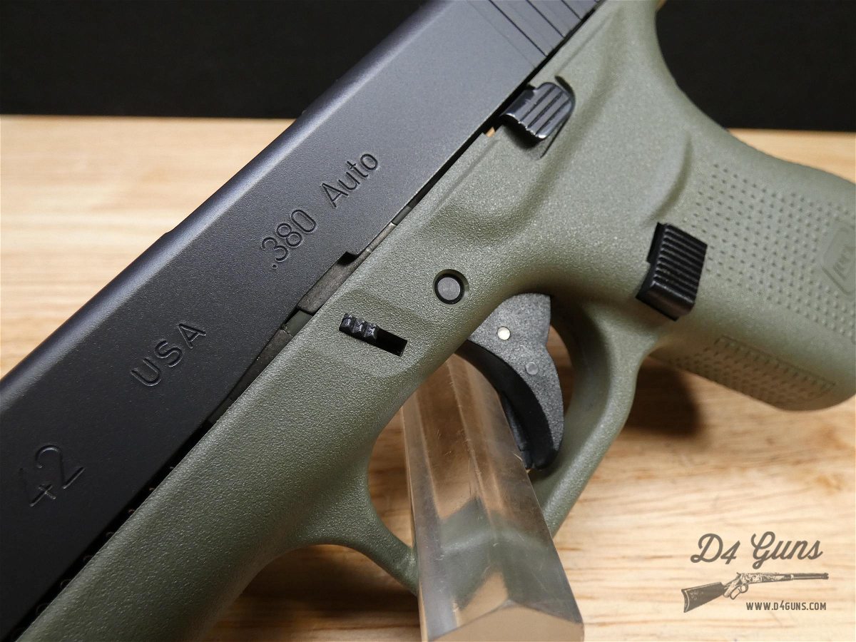 Glock 42 - .380 ACP - USA - G42 - w/ OG Case & 2 Mags - OD Green - Holster!-img-5