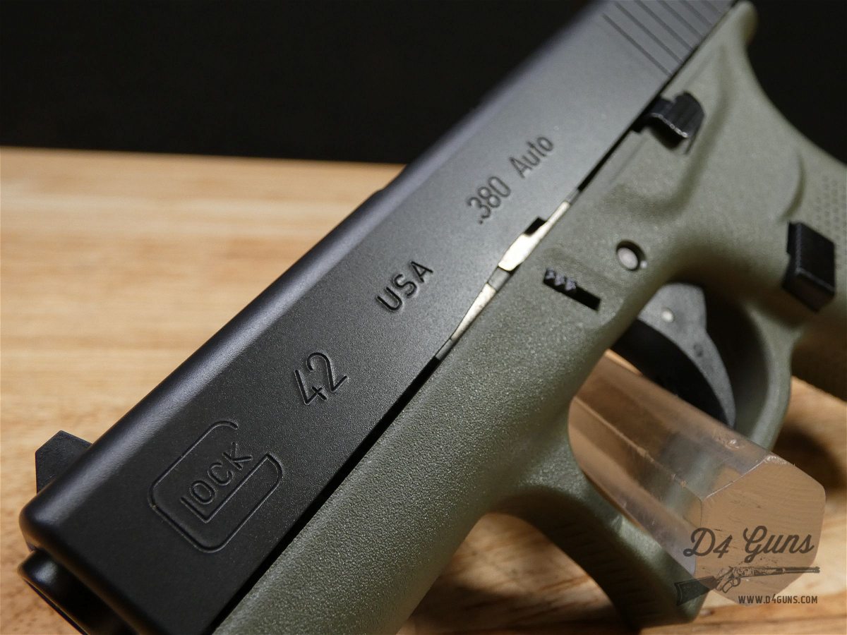 Glock 42 - .380 ACP - USA - G42 - w/ OG Case & 2 Mags - OD Green - Holster!-img-25