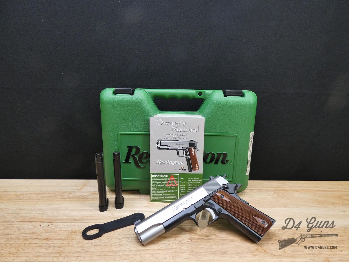 Remington 1911R1 Stainless - .45 ACP - 1911 R1 Two-Tone - w/ 2 Mags & Case-img-1