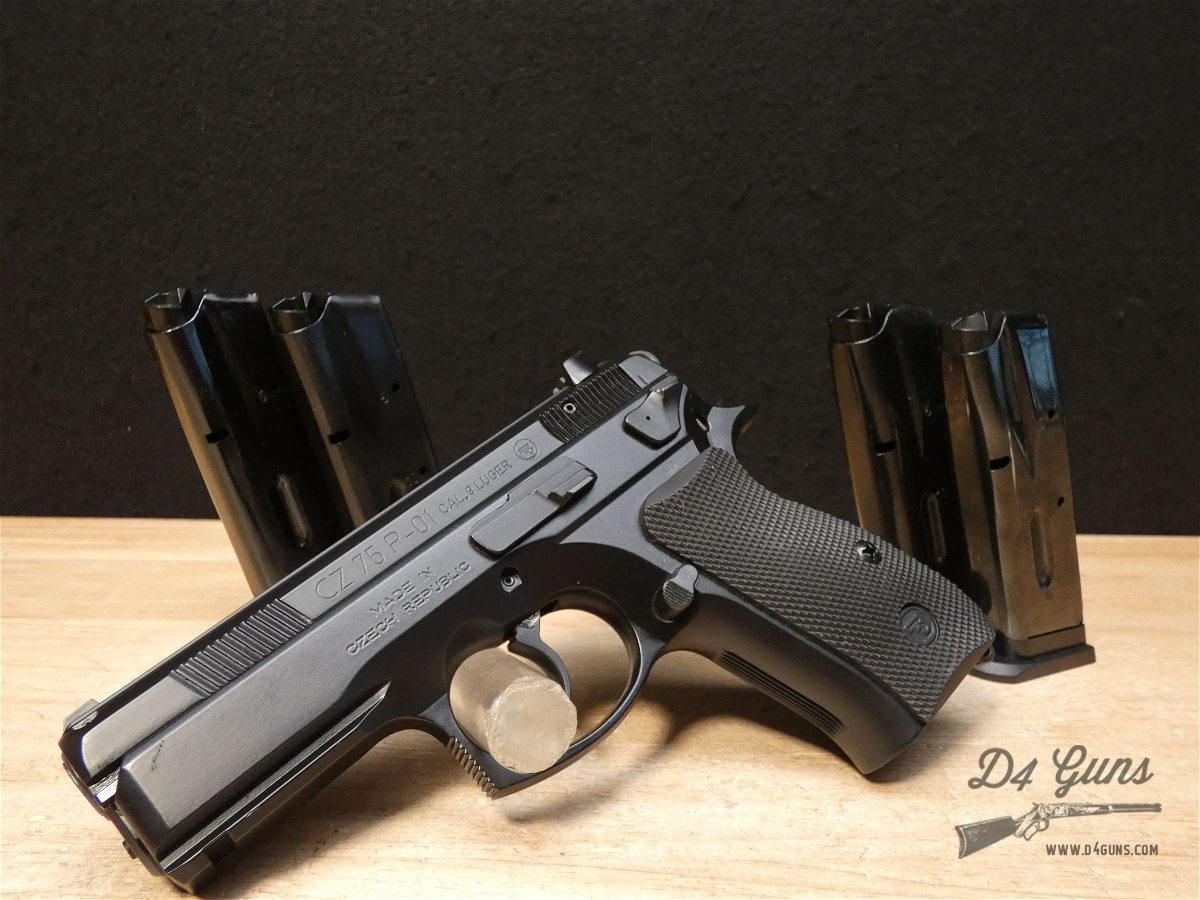 CZ 75 P-01 - 9mm - w/ 4 Mags - P01 - MFG 2015 - Compact - CCW Pistol-img-1