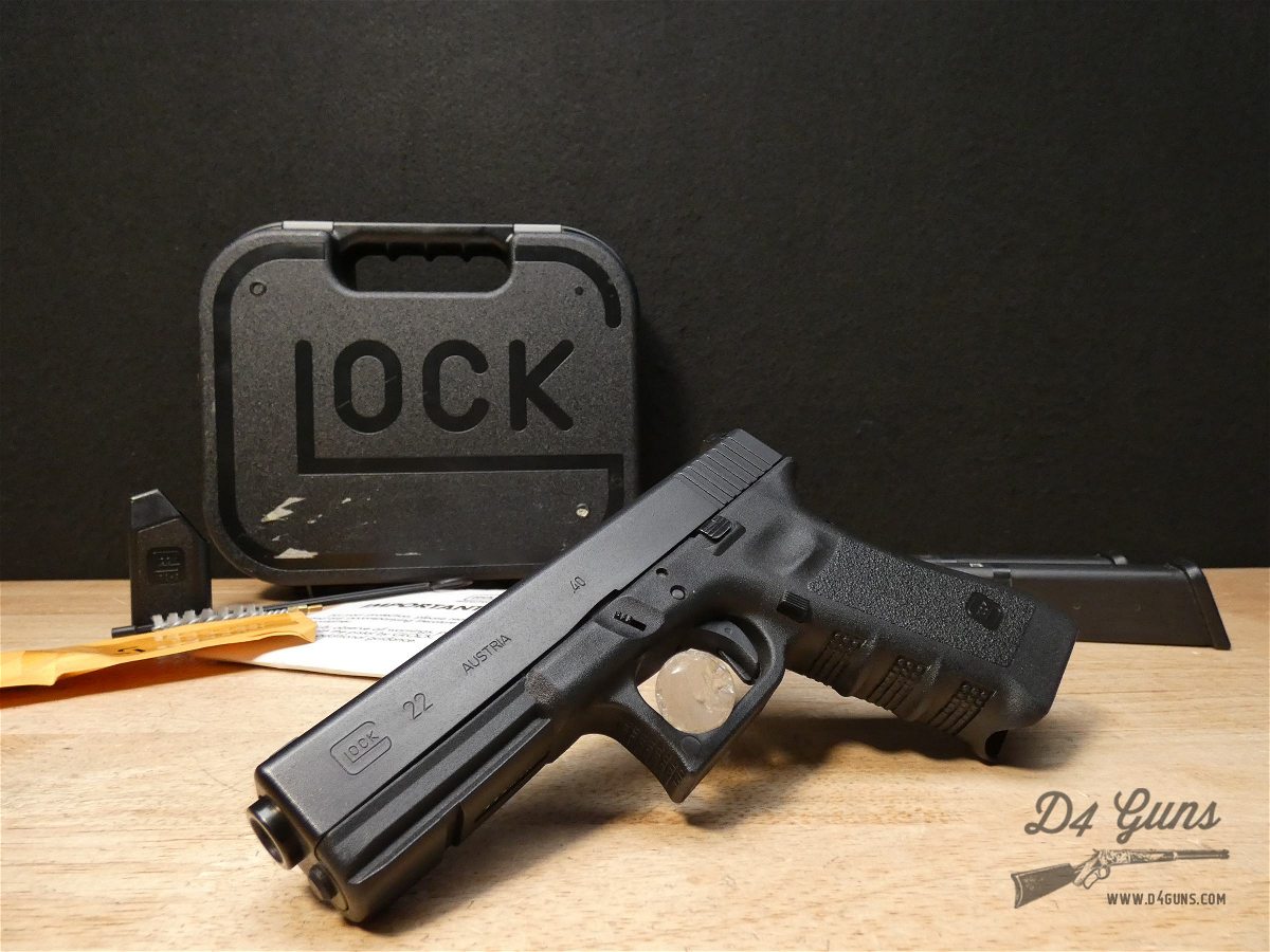 Glock 22 Gen 3 - .40 S&W - w/ OG Case & 2 Mags - G22 - A Police Favorite!-img-1