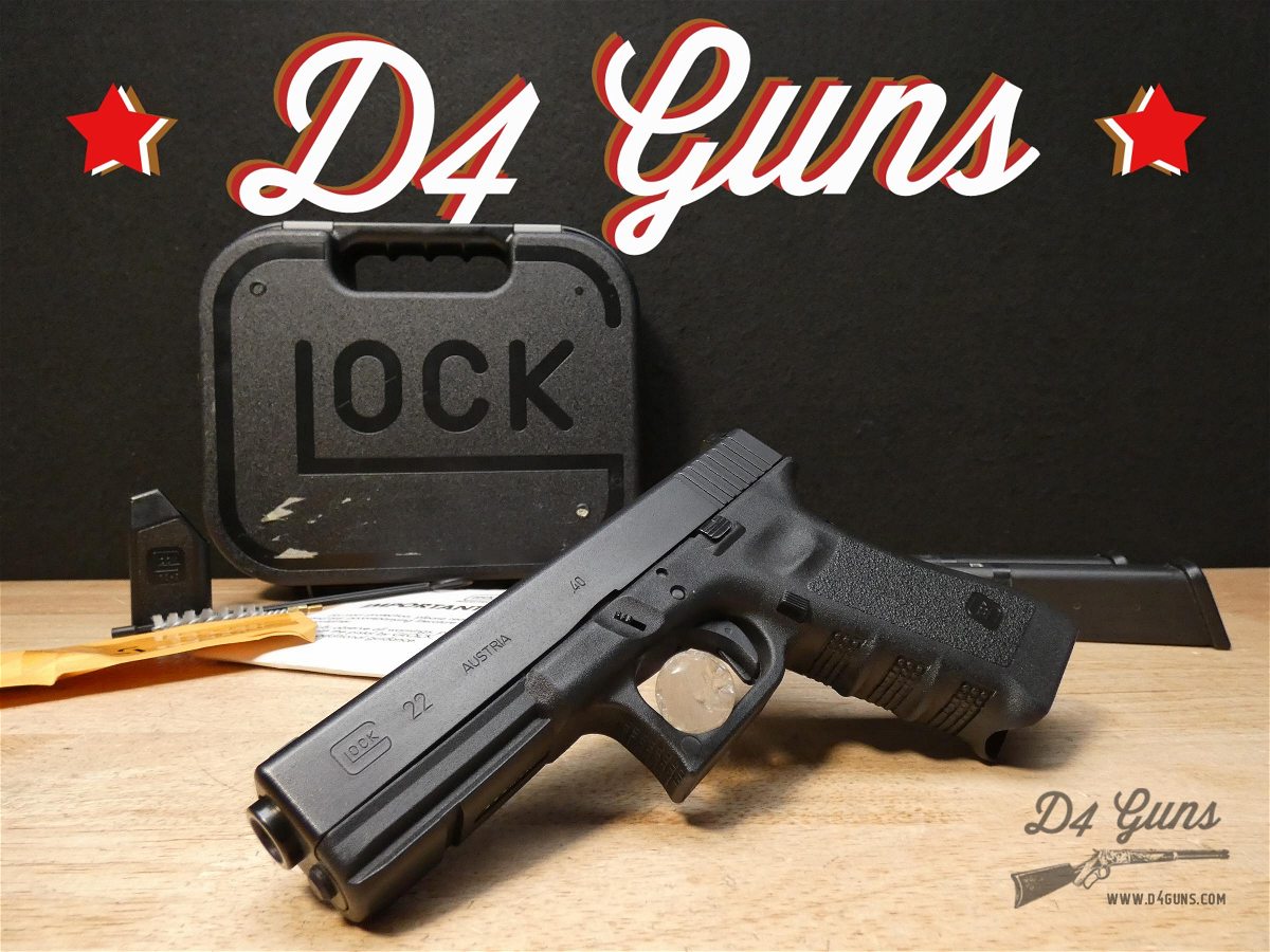 Glock 22 Gen 3 - .40 S&W - w/ OG Case & 2 Mags - G22 - A Police Favorite!-img-0
