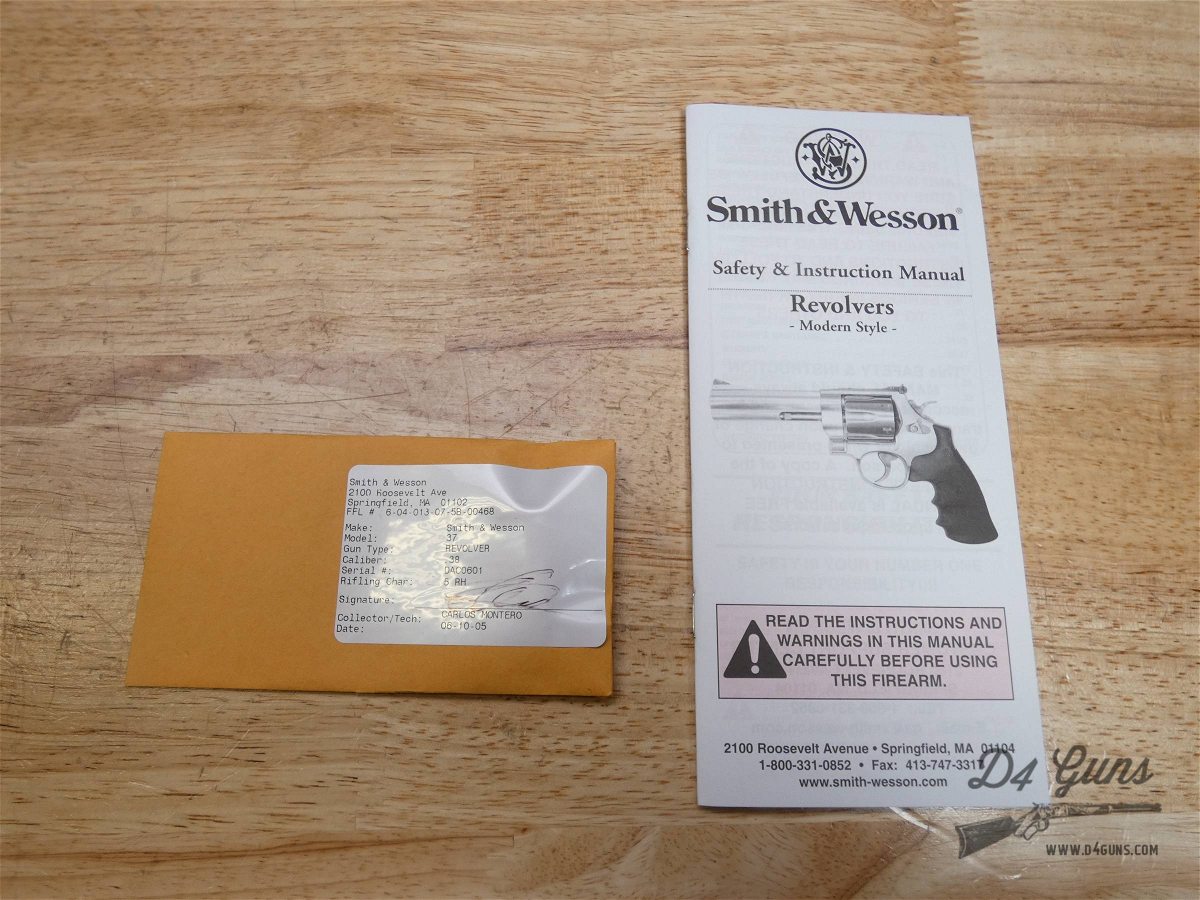 Smith & Wesson 37-2 - .38 SPL - S&W 37 - w/ OG Case - CCW - XLNT!-img-30