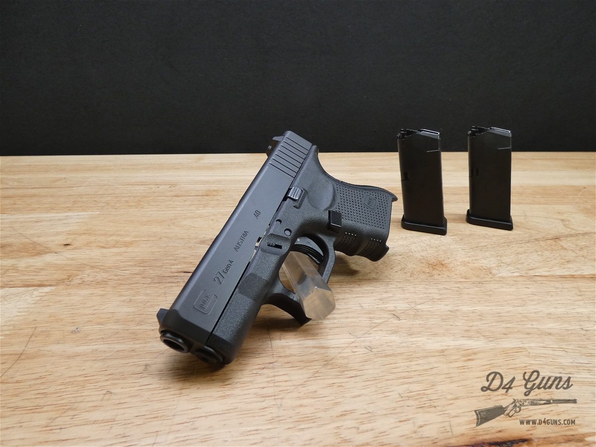 Glock 27 Gen 4 - .40 S&W - Compact G27 - w/ 2-Mags - CCW - LOOK!-img-1