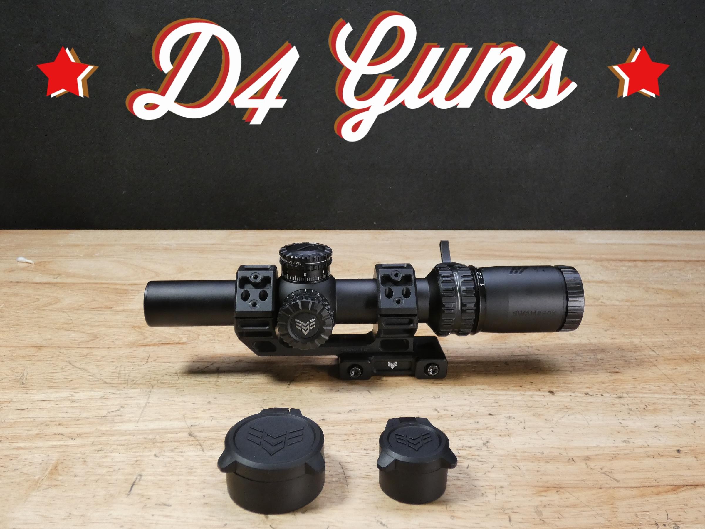 Swampfox Arrowhead 110x24 Rifle Scope Cantilever Mount & Throw Lever O Gun Scopes at