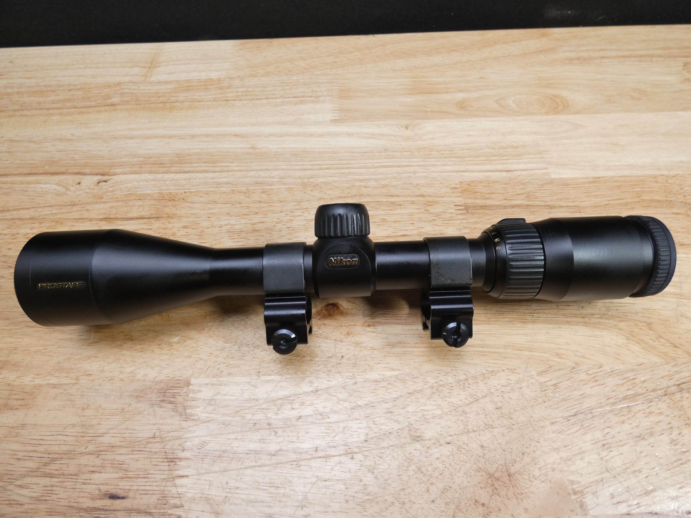 Nikon Prostaff 39X40 Rifle Scope w/Rings O Gun Scopes at GunBroker