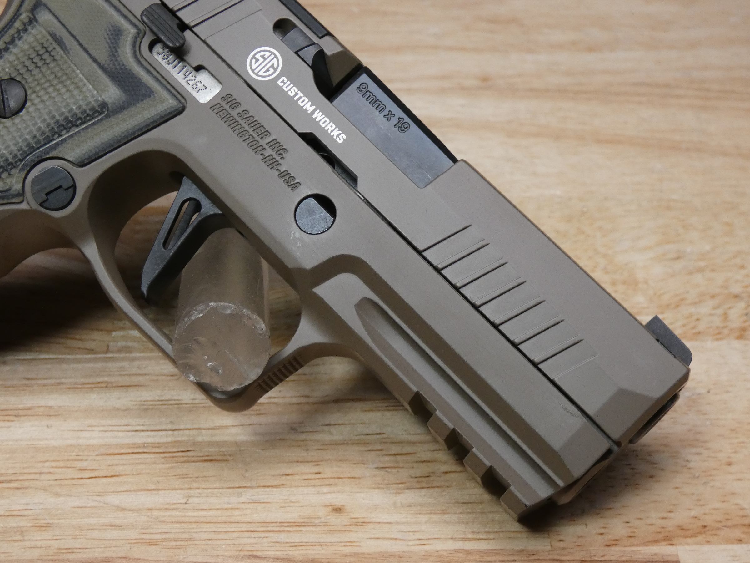 Sig Sauer P320 AXG Scorpion Custom Works FDE 9mm 320 XLNT C Semi Auto Pistols at