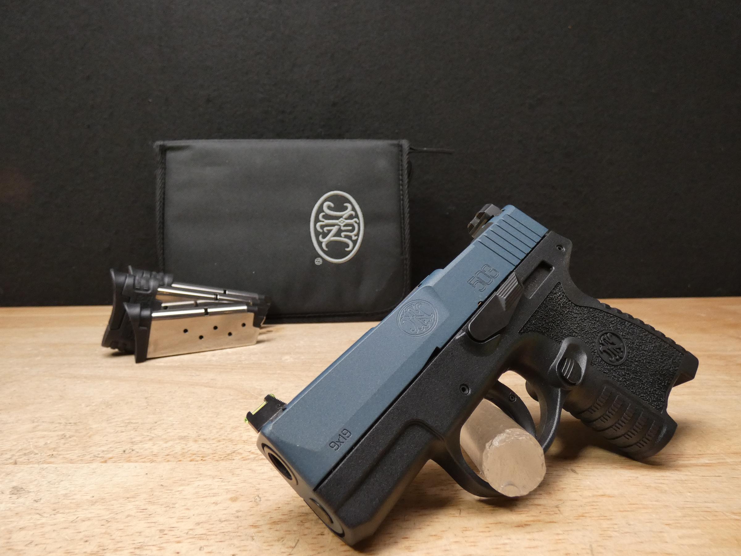 FN 503 - 9mm - w/ Case + 3 Mags - Optic Ready Sub Compact Pistol - FNH ...