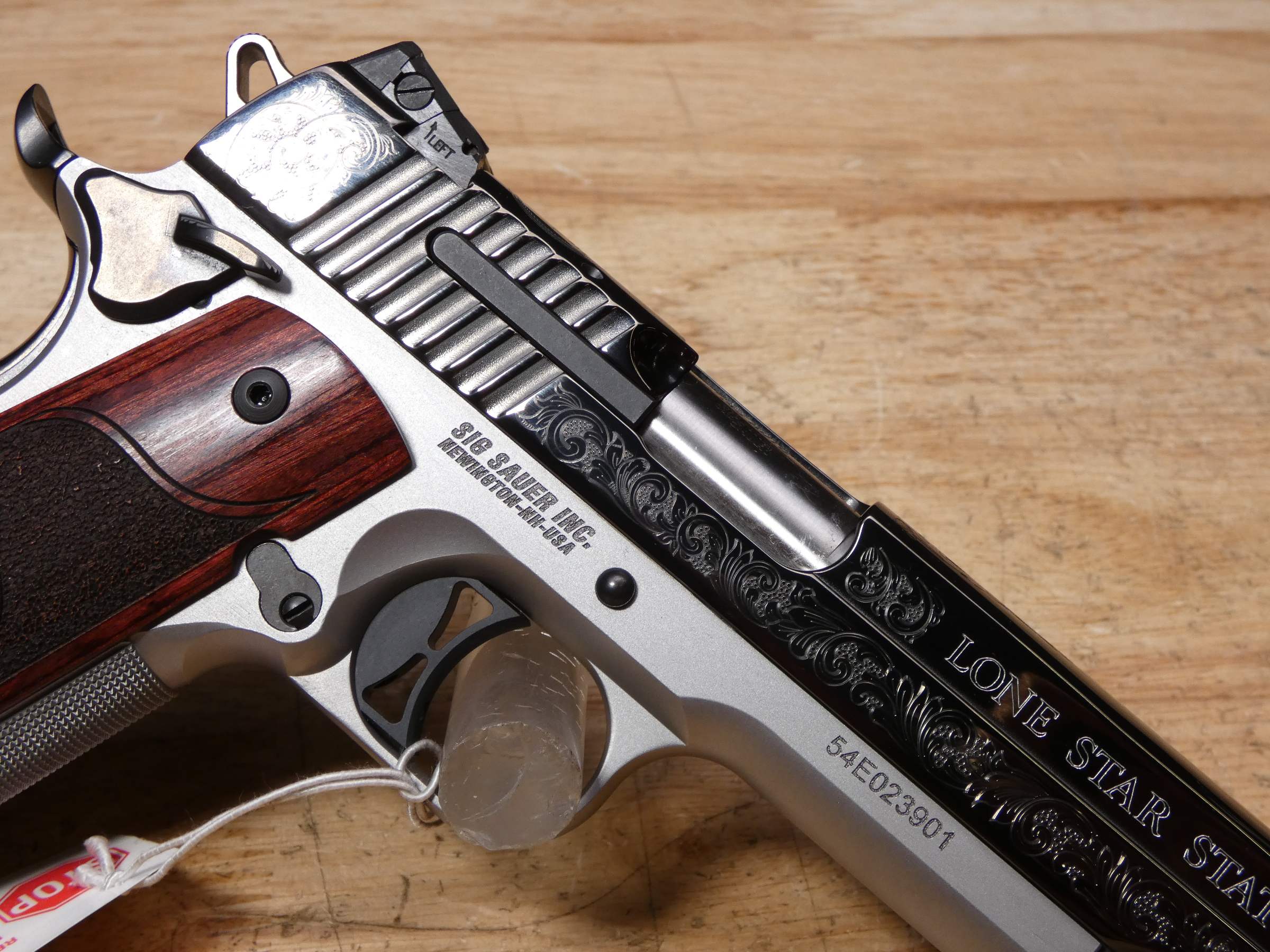 Sig Sauer 1911 Texas Silver Engraved - .45 ACP - XLNT Condition LIKE ...